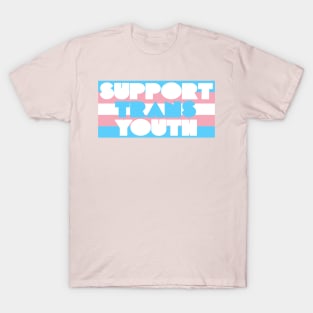 Support Trans Youth ))(( Transgender Flag Design T-Shirt